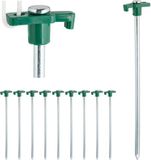 Relaxdays Rotspennen - set van 10 - harde grond - 25 cm - verzinkt staal - groen