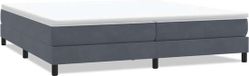 vidaXL Boxspring zonder matras fluweel donkergrijs 200x220 cm