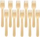 BioPak Fourchettes jetables - Bois - 16 cm - 30 Pièces