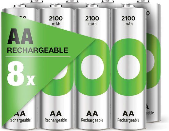 GP Batteries ReCyko oplaadbare batterijen AA 2100 mAh 8 stuks
