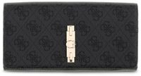 GUESS Yvonne Logo SLG Flap Organizer Coal Logo donkergrijs portemonnee