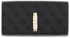 GUESS Yvonne Logo SLG Flap Organizer Coal Logo donkergrijs portemonnee