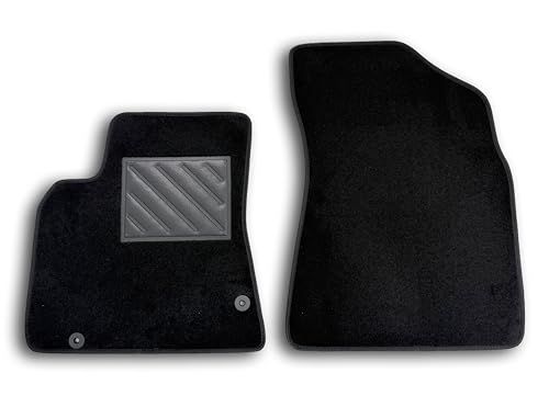 Vloermatten Peugeot Vloermatten voor Peugeot Partner Van 2008-2018 Van, 2 stuks, precies passend, antislip, hakbeschermers van versterkt rubber, bevestigingsknoppen