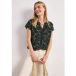 Street One 3413052 Chemisier femme avec détails fumés (1 pièce), Vert foncé
