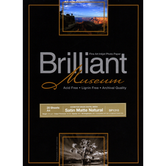 Brilliant Museum Satin Matte Natural 300grams A4 25v