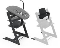 Stokke Tripp Trapp Chaise haute - Noir (incluant chaise et Babyset 2) avec set nouveau-né (Anthracite)