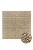 HAMID - Alcazar Jute Tapijt 100% Natuurlijke Jutevezel, Zacht Tapijt en Gemiddelde Weerstand, Handgeweven, Woonkamer, Slaapkamer, Hal Tapijt - (250x250cm)
