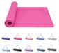 Yogamats Tapis d'entraînement antidérapant Surface texturée TPE 10 mm d'épaisseur 183 × 61 cm Rouge