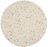 DÉJA Living Vloerkleed Rond Ø160cm - Laagpolig Wit Multi Wol - Bela