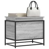 VidaXL Opbergbox met deksel 60x40x51,5 cm bewerkt hout grijs sonoma