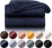 Blumtal Fleece Deken Super Zacht Fleece Plaid 270x230 cm Donker Oceaan Blauw