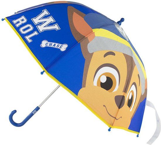 4KidsOnly Paw Patrol Chase - blauw - paraplu - voor kinderen - D71 cm