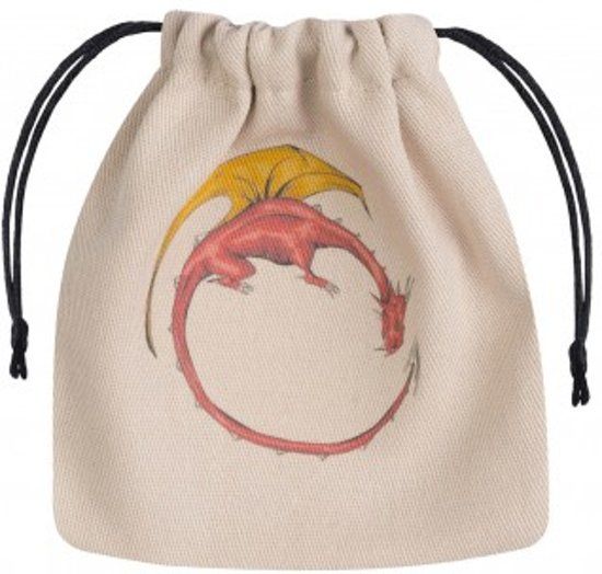 Q Workshop Dice Bag Dragon Beige & Multicolor