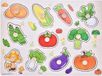 Bol Puzzelspel Enfants Bois Animal Légumes Fruit Puzzle