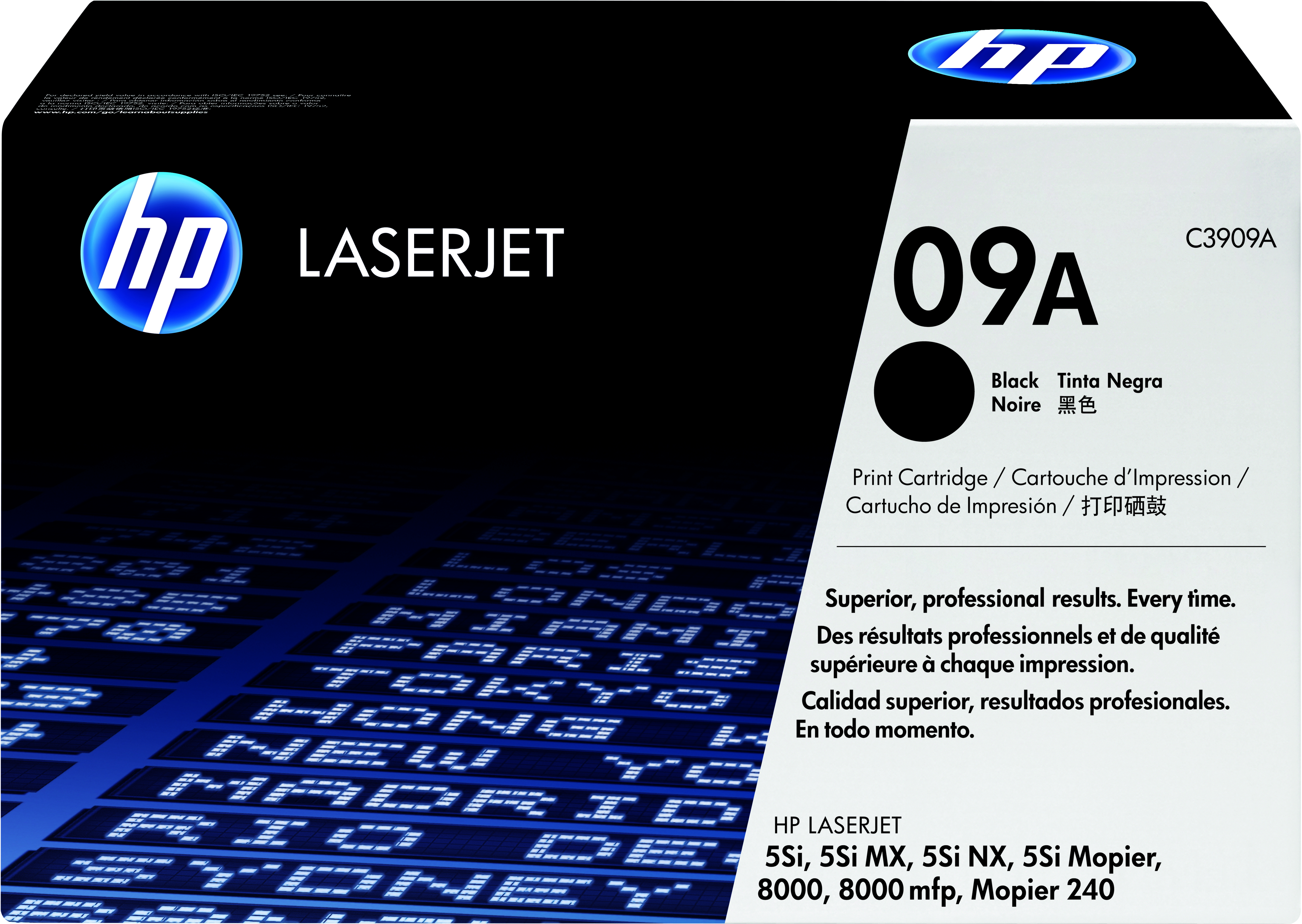 HP 09A Black Original LaserJet Toner Cartridge - C3909A