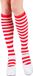 Boland Paar Kniekousen Gestreept Rood - Volwassenen - Vrouwen - Polyester - Carnaval