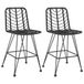 VidaXL Tuinstoel Terras Polyethyleen, Polyrattan, Staal Zwart