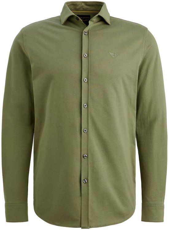 PME LEGEND LONG SLEEVE SHIRT Satin Jersey Groen