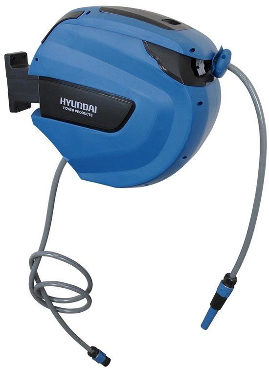 Hyundai Wandslangenbox XL - 30 meter - 12mm - Automatische oprolfunctie - Incl. tuinsproeier