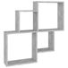 VidaXL Wandschap Hout Grijs 80x15x78.5 cm