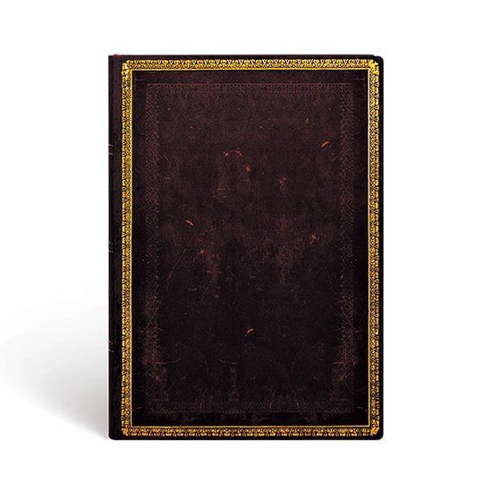 Carnet Paperblanks Old Leather Collection - Black Moroccan Midi Lined Softcover Flexi Journal (176 pages)