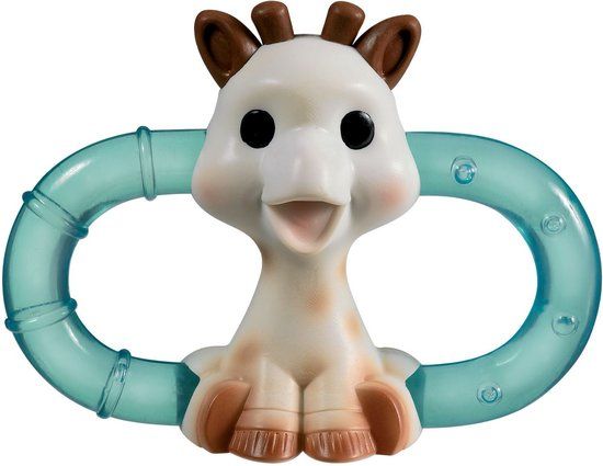 Sophie de Giraf Dubbele Koelbijtring - Wit/Beige/Blauw - 1+ Maanden