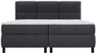Vente-unique Lodi de Palacio Complete set, boxspring, gevoerd, lattenbodem, matras + topper, 2 x 90 x 200 cm, stof, antraciet, Lodi de Palacio