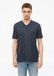 s.Oliver T-shirt navy gemêleerd V-hals korte mouw katoen polyester XL