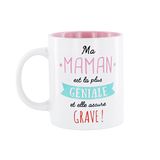 DITES LE AVEC DES MOTS MO0555 Mug Maman M12 Céramique Rose 12 x 8,20 x 9,70 cm