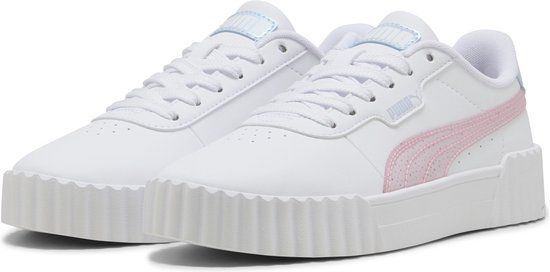 PUMA Carina 3.0 Blurry Dreams Jr Meisjes Sneakers - PUMA White-Rose Mauve-Cool Weather