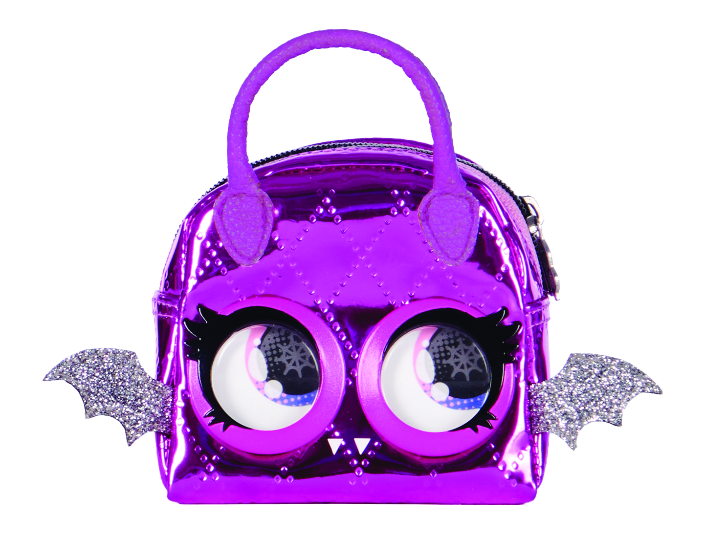 Purse Pets Purse Pets Micros, stijlvolle kleine handtas, Baddie Bat, met rollende ogen