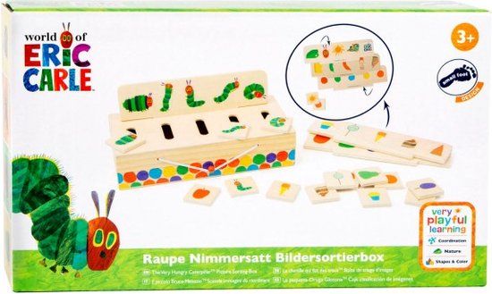 Small Foot - Rupsje Nooitgenoeg Afbeeldingen Sorteerbox - Hout - 3+ jaar