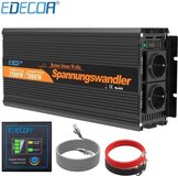 Edecoa 12V-230V Zuivere Sinus Omvormer | 2500W/5000W + controller | 2x USB Poorten