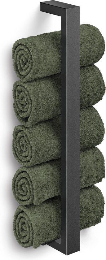 ZACK Linea Handdoekhouder Zwart RVS - 40 cm