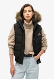 Superdry - Everest bodywarmer van imitatiebont - Dames - Zwart