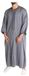 Djellaba Traditionnelle Homme - Style Qamis Kaftan avec Finition Haut de Gamme - Gris