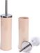 MSV Toiletborstel - houder/wc-borstel - 2x - metaal - beige - 38 cm
