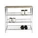 Haku Schoenenrek met 3 planken | Metalen frame | Truffle Oak-design | Bruin | Hout
