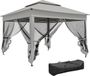 Outsunny Pop-up Luifel - Metaal - 325x325x270cm - Grijs