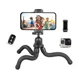 UBeesize Mobiele telefoon statief, siliconen mini statief voor smartphone en camera, anti-slip mobiele telefoon statief met draadloze afstandsbediening voor op reis
