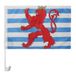 AZ FLAG Autovlag Luxemburg met rode leeuwen 45x30 cm Mesh Polyester Zuignap
