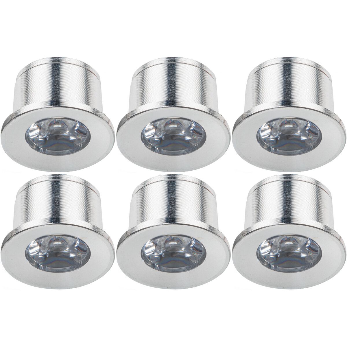 Velvalux LED Veranda Spot Verlichting 6-Pack - 1W - 4000K - Ø31mm - Zilver