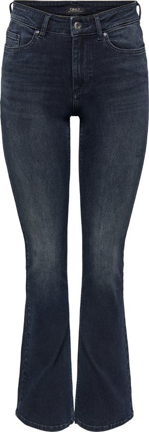 Only Jeans Onlblush Mid Flared Dnm Rea409 Noos - Blue Black Denim - W26 X L32