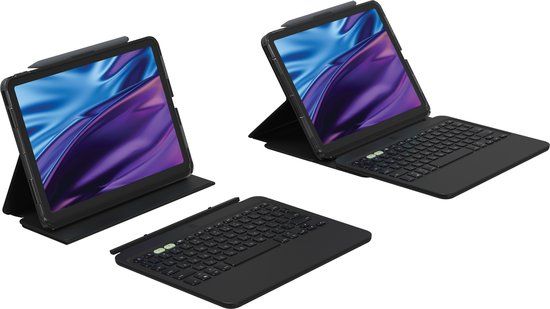 ZAGG Pro Keys 2 keyboard bookcase voor de Apple iPad Air 11 inch (2026) M4 / (2025) M3 / (2024) M2 - AZERTY / FR - Zwart