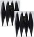 8x stuks ornements plastique stalactites Noël noir 15 cm mat/brillant