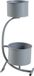 en.casa Support de plantes Almelo - 63x29x21 cm - Métal - Gris