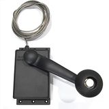 Megashopitalia Parasolhaken 3 x 3 cm 3 x 4 m, hout met kabel van staal, bevestiging met schroeven met zwengel, Zwart