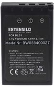 EXTENSILO 1 x accu vervangt Olympus BLS-50 voor digitale camera, DSLR (1000 mAh, 7,4 V, Li-Ion) - informatiechip