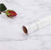 Hode Marmer Zelfklevende Film Meubelfilm DIY Decoratieve Film Vensterbank Meubel Kast Kaptafel PVC Waterdichte Film Marmer (45X200cm)