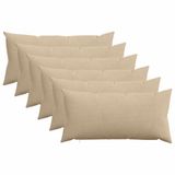 vidaXL Kussensloop - 6 stuks - Taupe - 40 x 80 cm